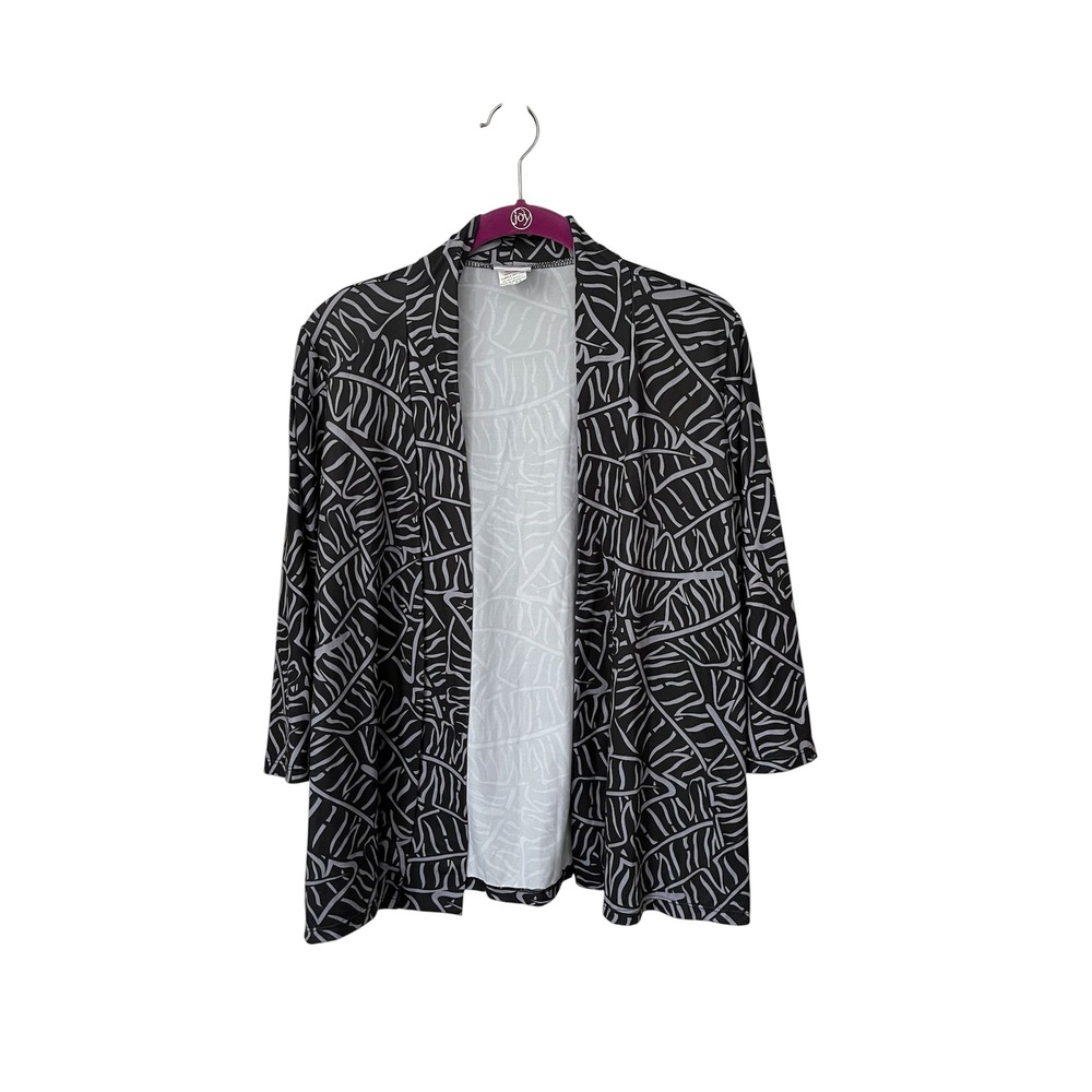 NWT Hawaiian Kimono Cardigan Hula Bay Black White Small 6